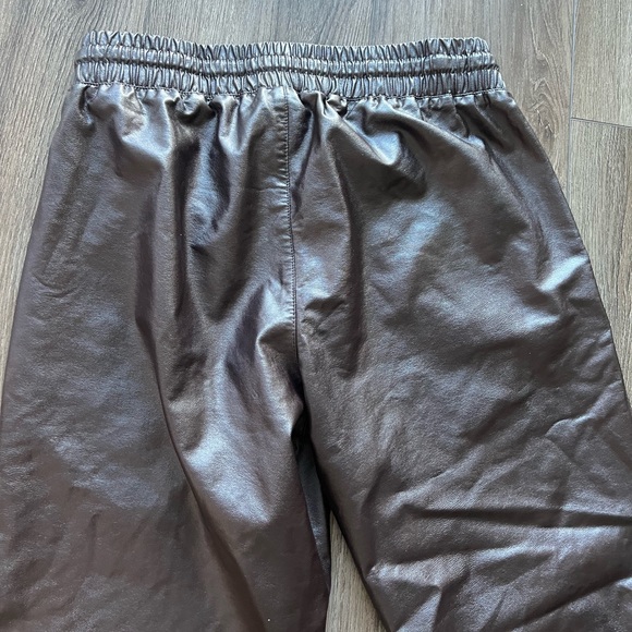 Zara leather joggers / pants size XS - Picture 7 of 7